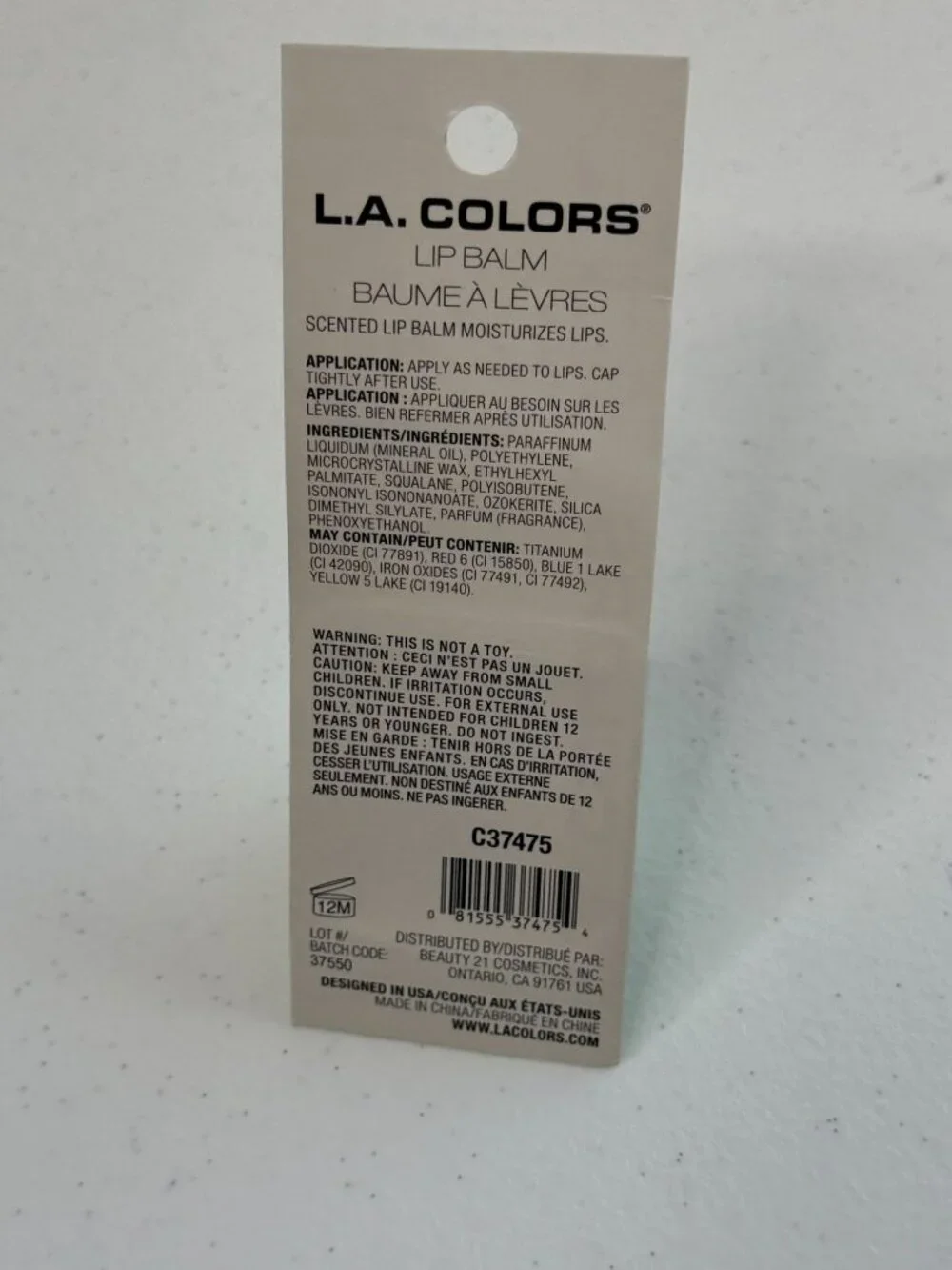L.A. Colors Fro-Yo Lips Mint Scented Lip Balm New